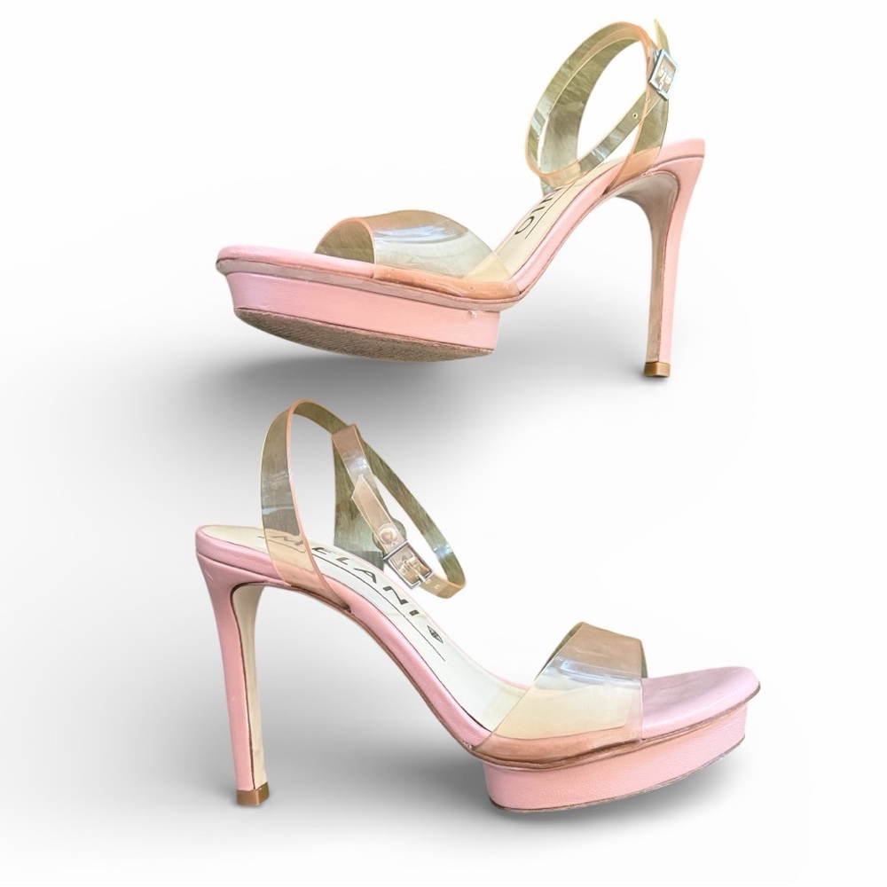 Pale pink leather platform High Heels Sz 7.5.